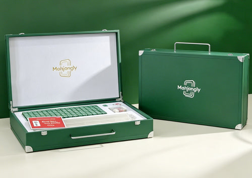 The 2026 Emerald Suite - American Mahjong Set (Luxury Leather Case + All Accessories + Official Card)