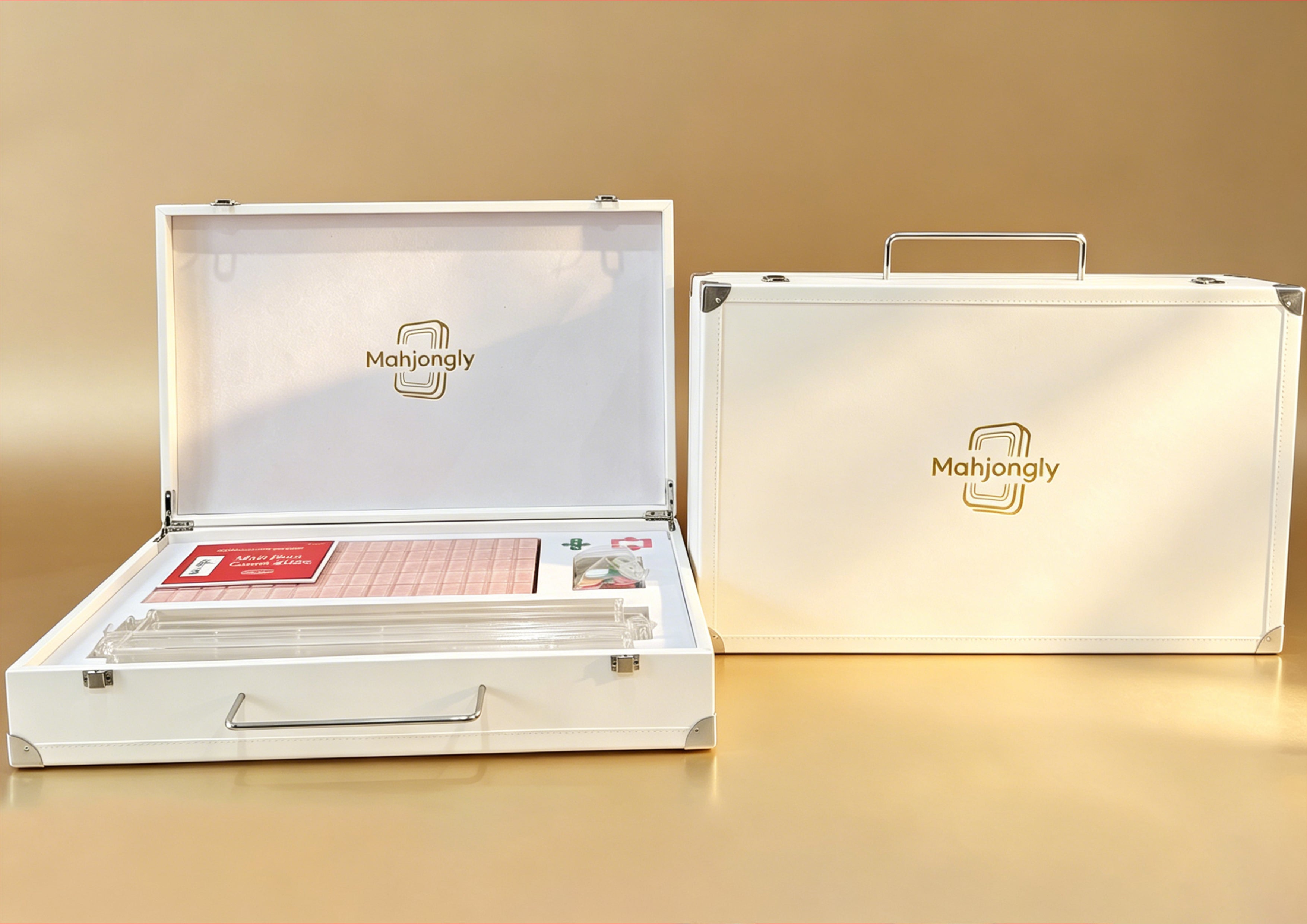 The 2026 Signature Pink Suite - American Mahjong Set (Luxury Leather Case + All Accessories + Official Card)