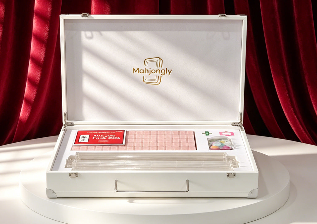 The 2026 Signature Pink Suite - American Mahjong Set (Luxury Leather Case + All Accessories + Official Card)