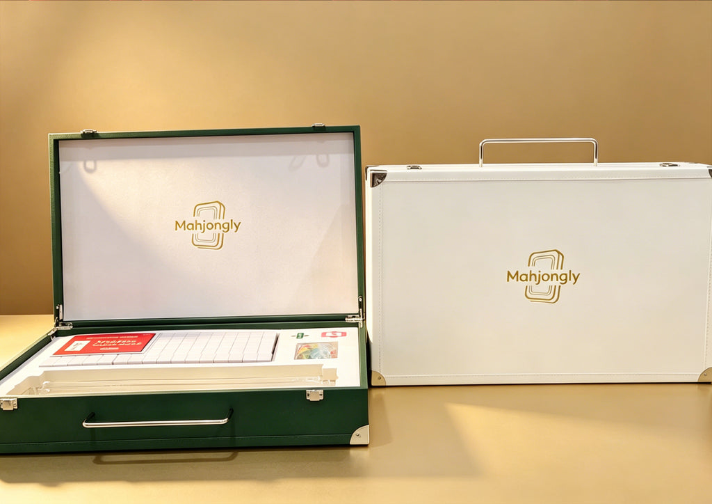 The 2026 Classic Ivory Suite - American Mahjong Set (Luxury Leather Case + All Accessories + Official Card)