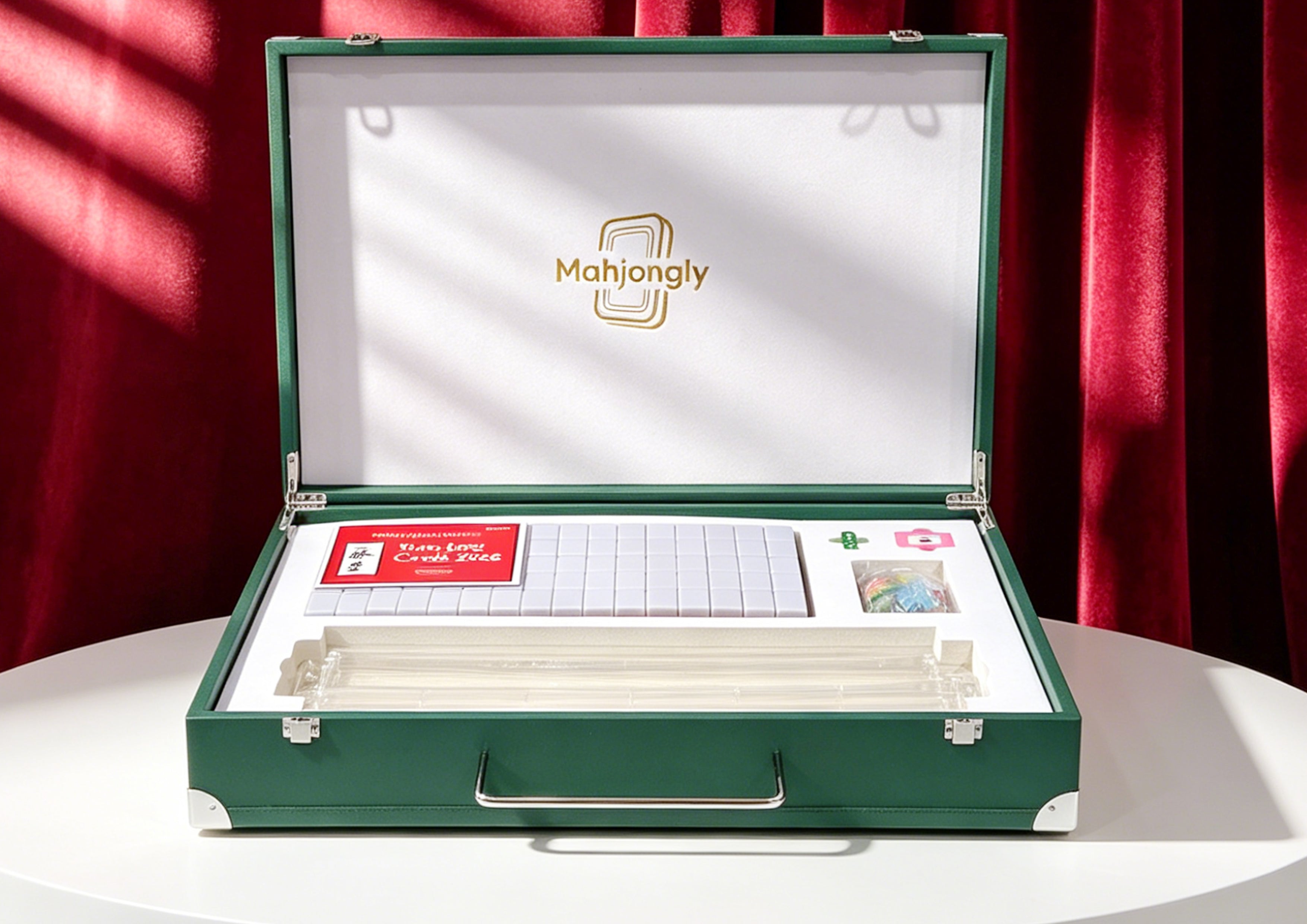 The 2026 Classic Ivory Suite - American Mahjong Set (Luxury Leather Case + All Accessories + Official Card)