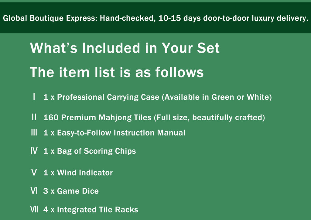 The 2026 Emerald Suite - American Mahjong Set (Luxury Leather Case + All Accessories + Official Card)