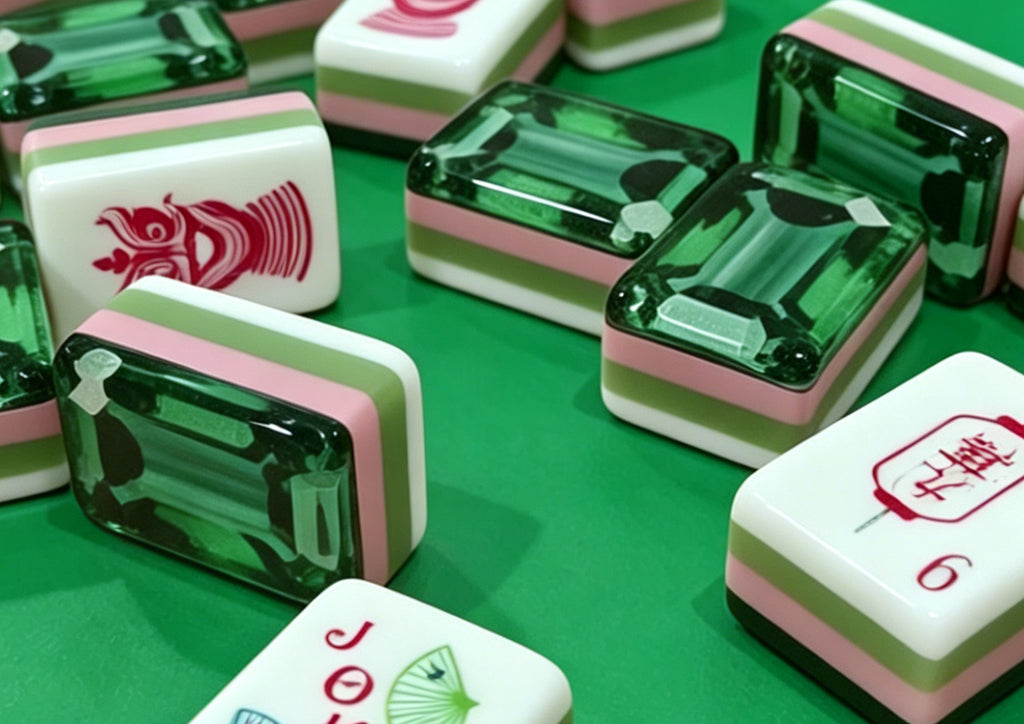 The 2026 Emerald Suite - American Mahjong Set (Luxury Leather Case + All Accessories + Official Card)