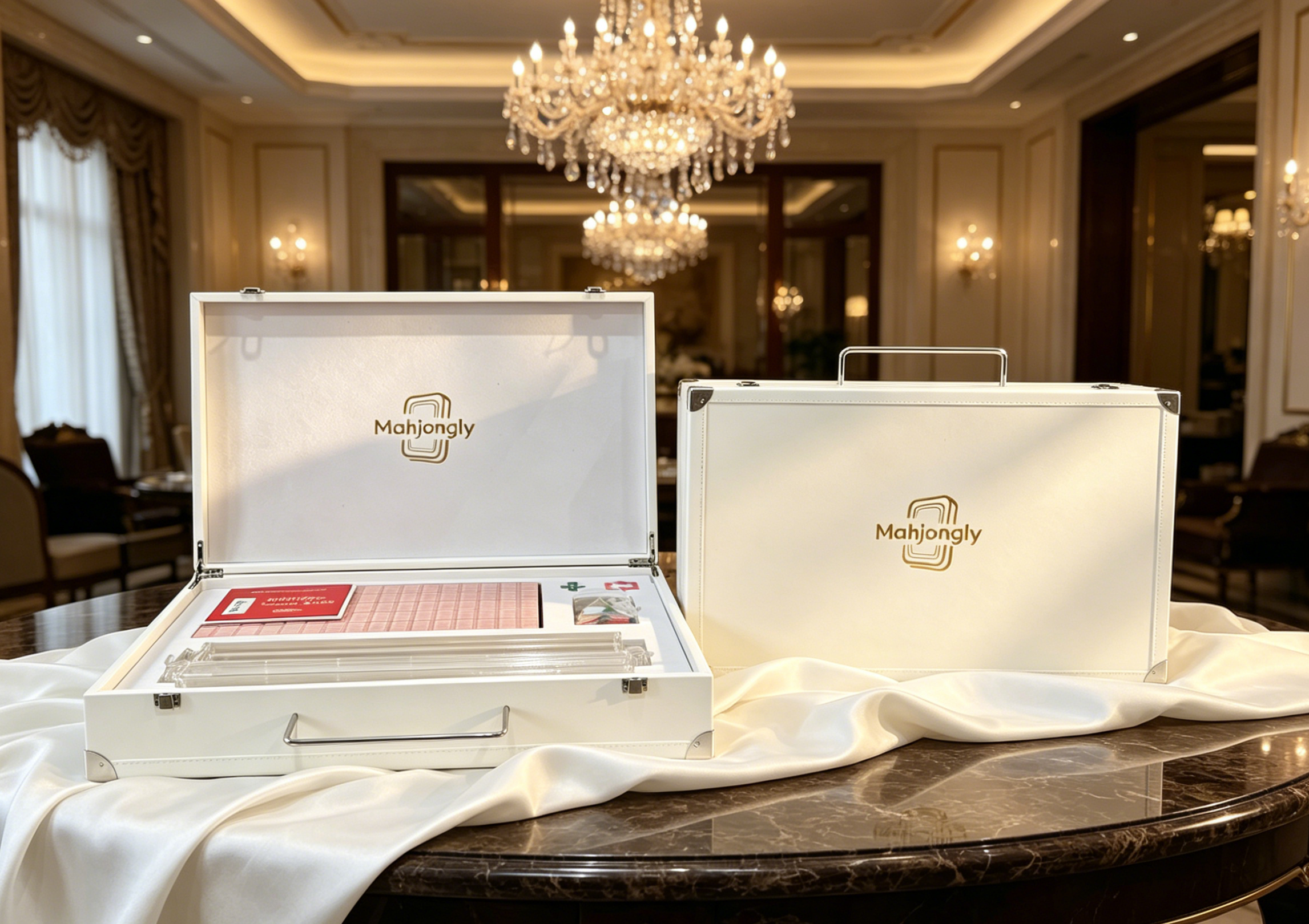 The 2026 Signature Pink Suite - American Mahjong Set (Luxury Leather Case + All Accessories + Official Card)