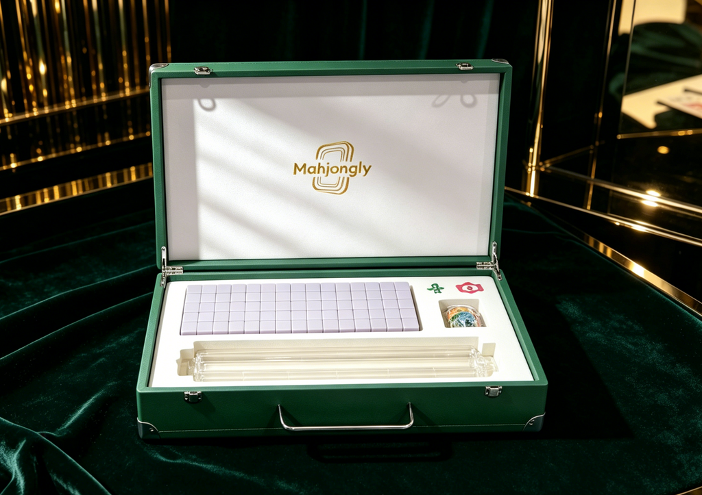The 2026 Classic Ivory Suite - American Mahjong Set (Luxury Leather Case + All Accessories + Official Card)