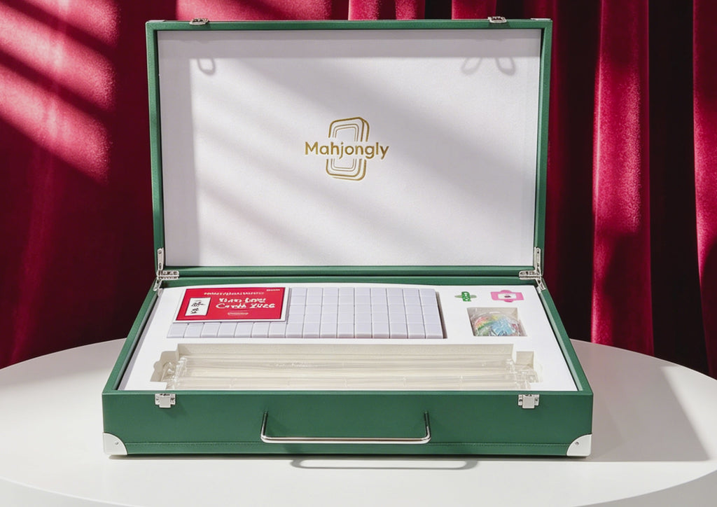 The 2026 Classic Ivory Suite - American Mahjong Set (Luxury Leather Case + All Accessories + Official Card)